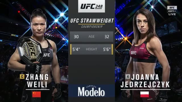 UFC 248 张伟丽 vs 乔安娜